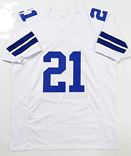 Ezekiel Elliott Signed White Custom Jersey
