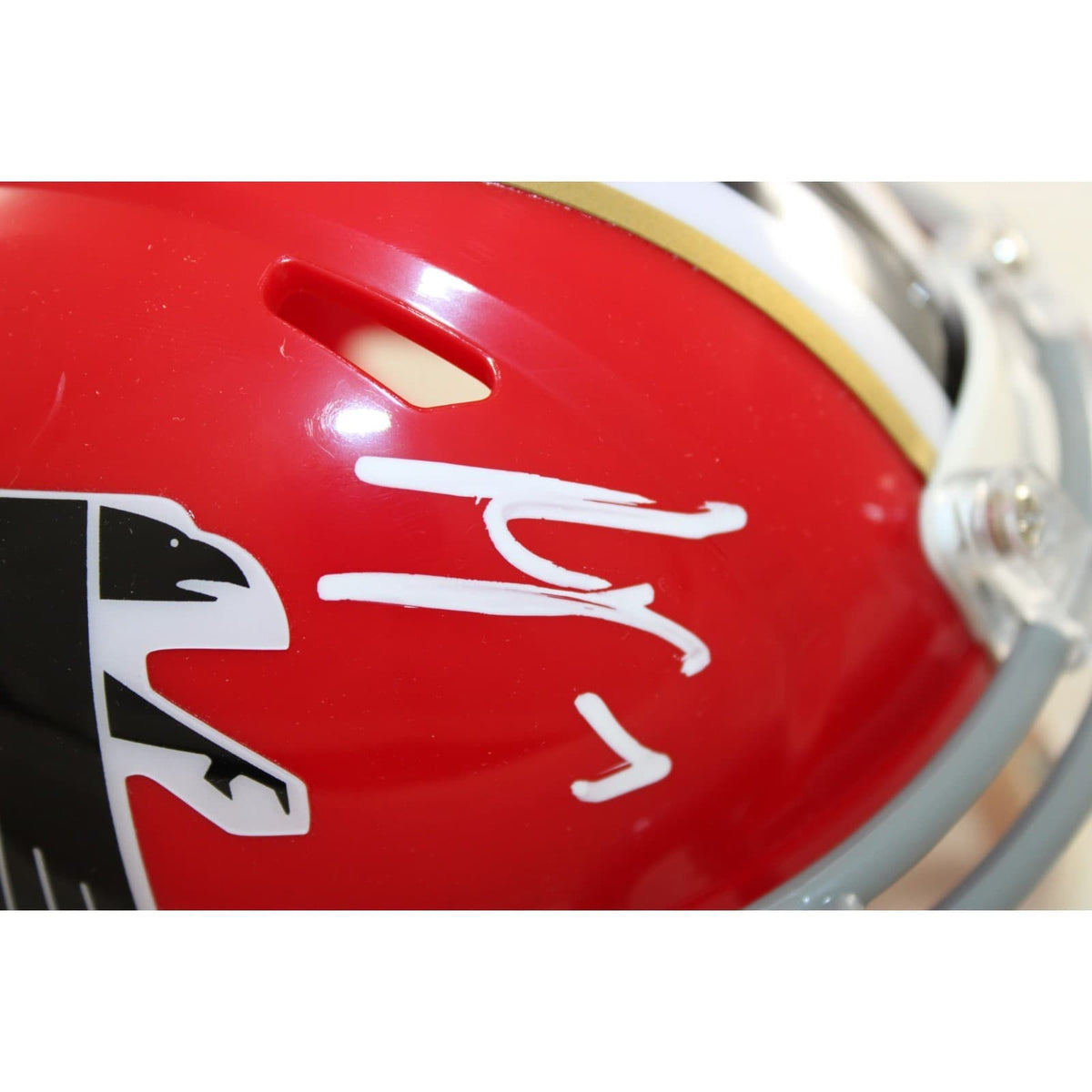 Bijan Robinson Signed Atlanta Falcons Throwback Mini Helmet