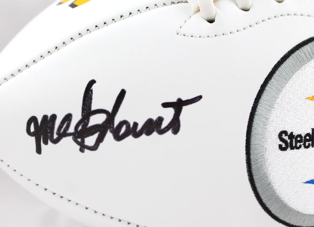Mel Blount Autographed Pittsburgh Steelers Logo Football (HOF Inscription)