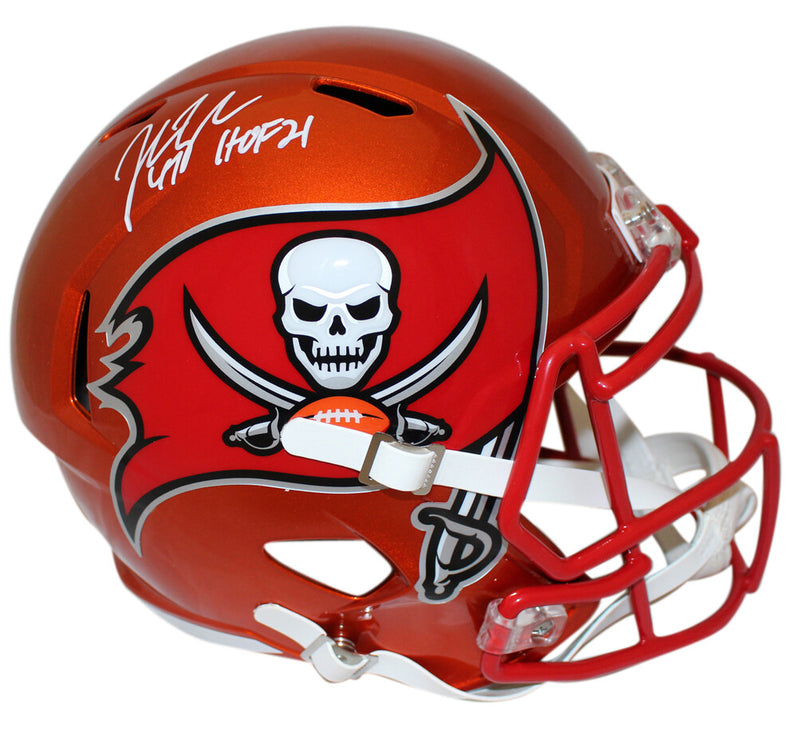 John Lynch Signed Tampa Bay Buccaneers Full Size Flash Helmet HOF Inscription