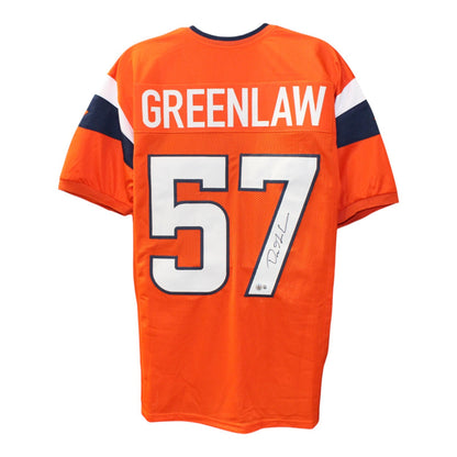 Dre Greenlaw Autographed Orange Custom Jersey