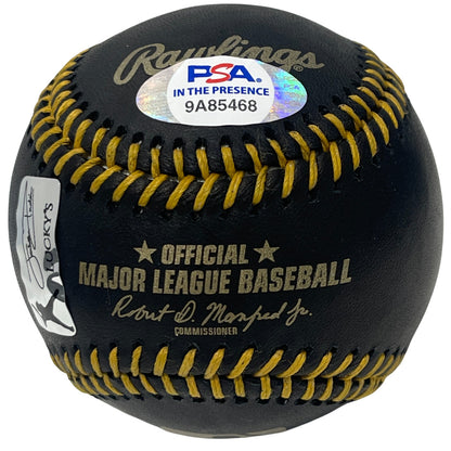 Jonathan India Signed Black MLB Baseball (PSA Authenticated)
