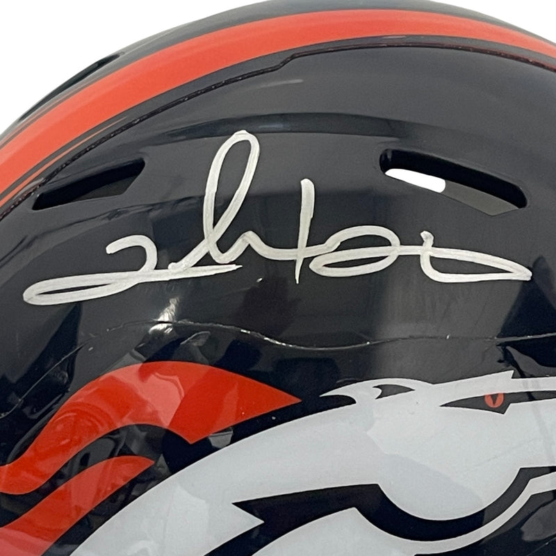 Clinton Portis Signed Denver Broncos Speed Mini Helmet Beckett Witness