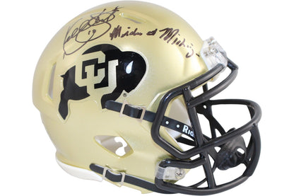 Kordell Stewart Signed Colorado Buffaloes Mini Helmet Miracle at Michigan