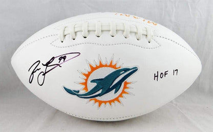 Jason Taylor Autographed Miami Dolphins Logo Football with HOF Inscription