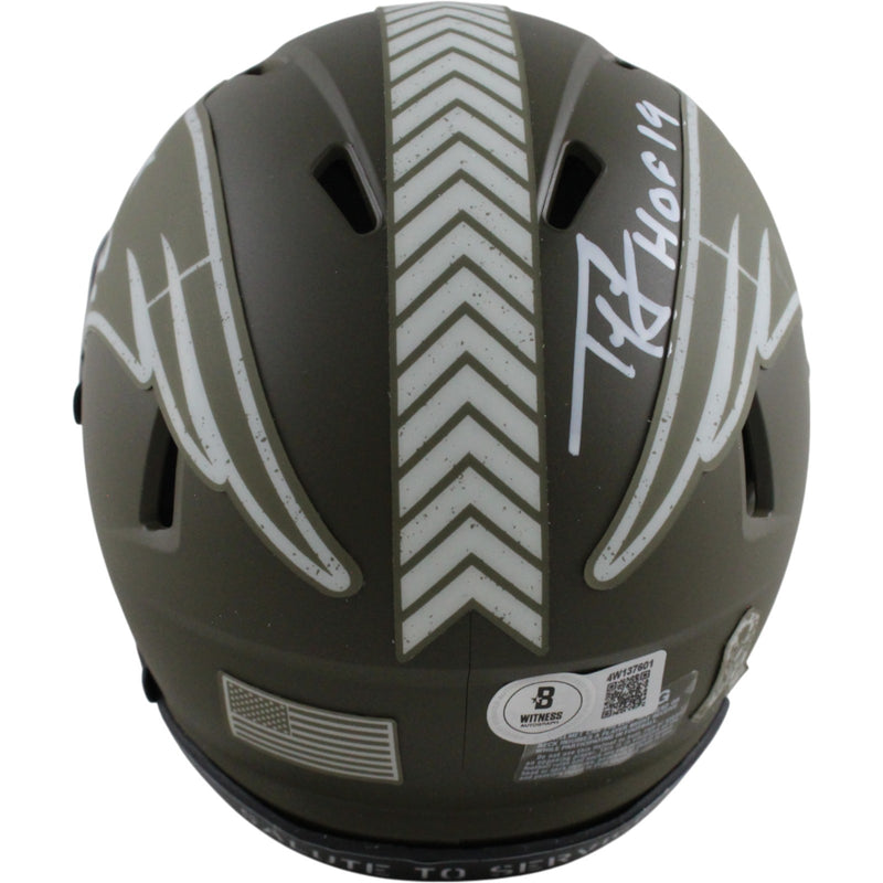 Ty Law New England Patriots Signed 2022 Salute to Service Mini Helmet (HOF)