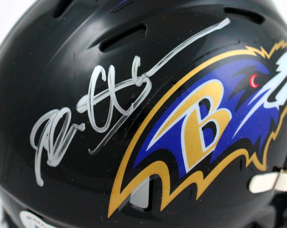 Deion Sanders Autographed Baltimore Ravens Riddell Speed Mini Helmet