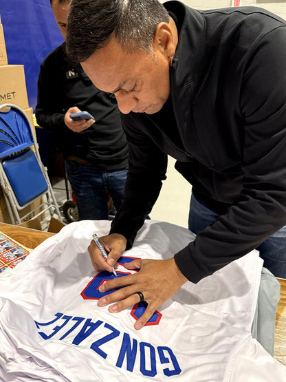 Juan Gonzalez Signed Texas Rangers Custom Jersey (Beckett BAS)