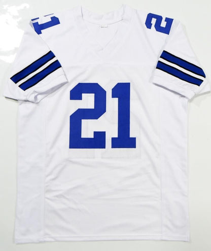 Ezekiel Elliott Signed White Custom Jersey