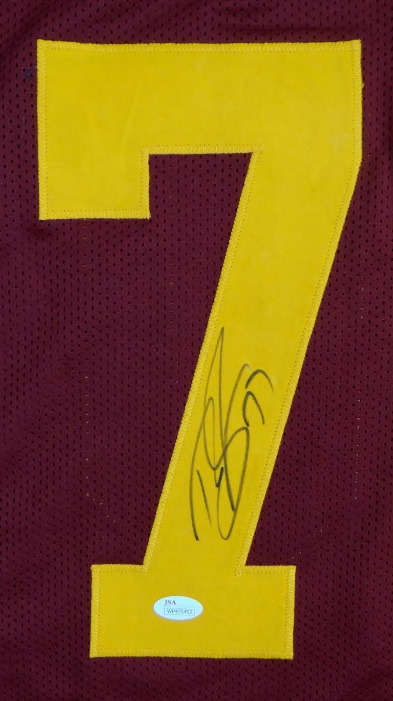Tyron Smith Autographed Burgundy Custom Football Jersey