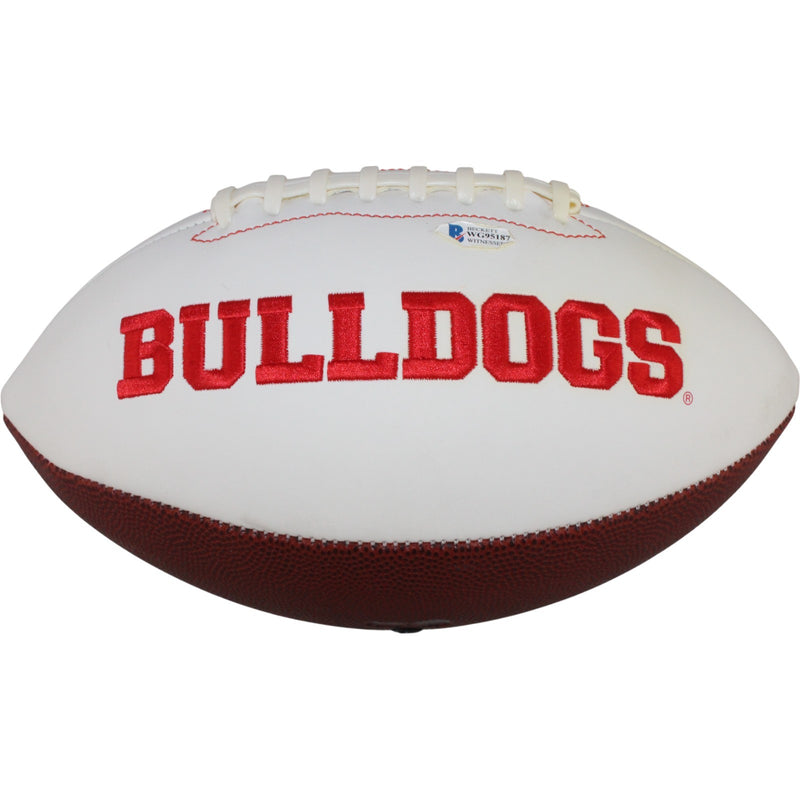 Sony Michel Signed Georgia Bulldogs Logo Football