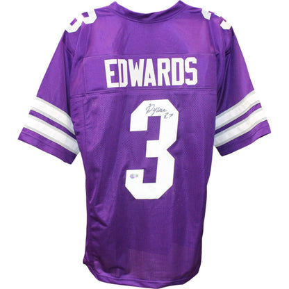 Dylan Edwards Autographed College Style Purple Jersey (Beckett BAS)