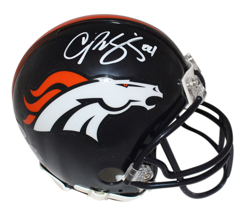 Champ Bailey Denver Broncos Signed Mini Helmet "HOF" Beckett BAS