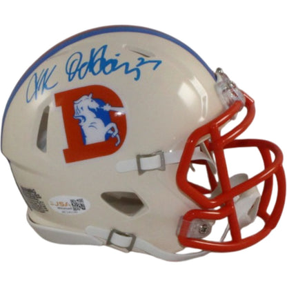 JK Dobbins Signed Denver Broncos Retro Mini Helmet