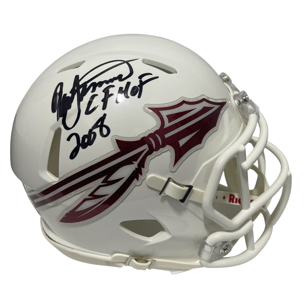 Ron Simmons Signed Florida State White Mini Helmet CHOF 2008 Inscribed