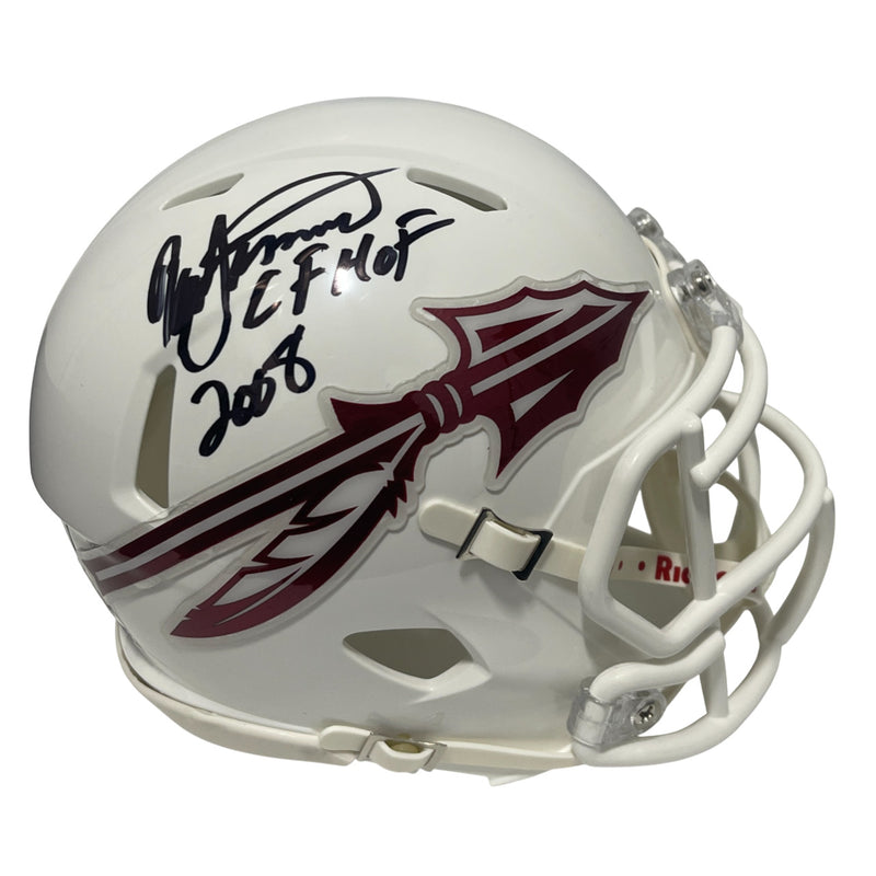 Ron Simmons Signed Florida State White Mini Helmet CHOF 2008 Inscribed