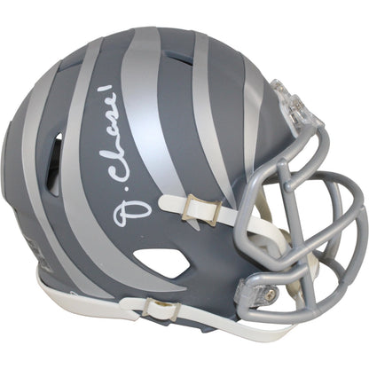 Ja'Marr Chase Autographed Cincinnati Bengals Slate Mini Helmet Beckett