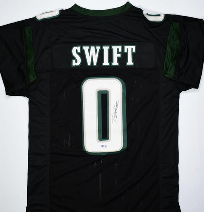 D'Andre Swift Autographed Black Custom Jersey