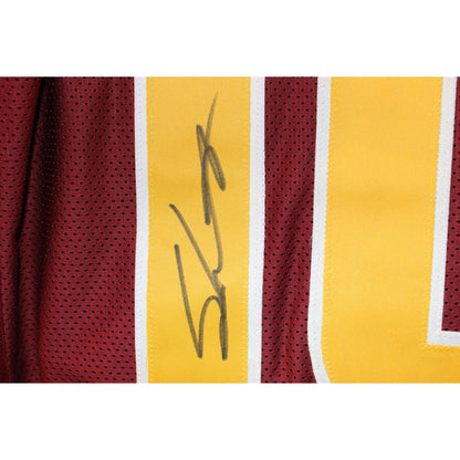 Sam Leavitt Autographed Red College Style Jersey (BAS Witnessed)