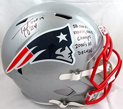Ty Law Signed New England Patriots Full Size Speed Helmet