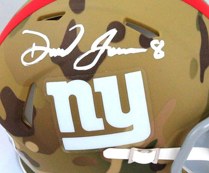 Daniel Jones Autographed New York Giants Camo Mini Helmet