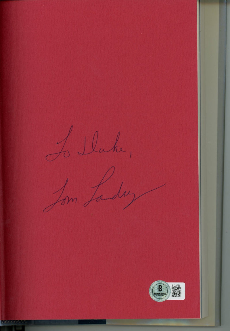 Tom Landry Signed Dallas Cowboys Autobiography Book (Inscribed)