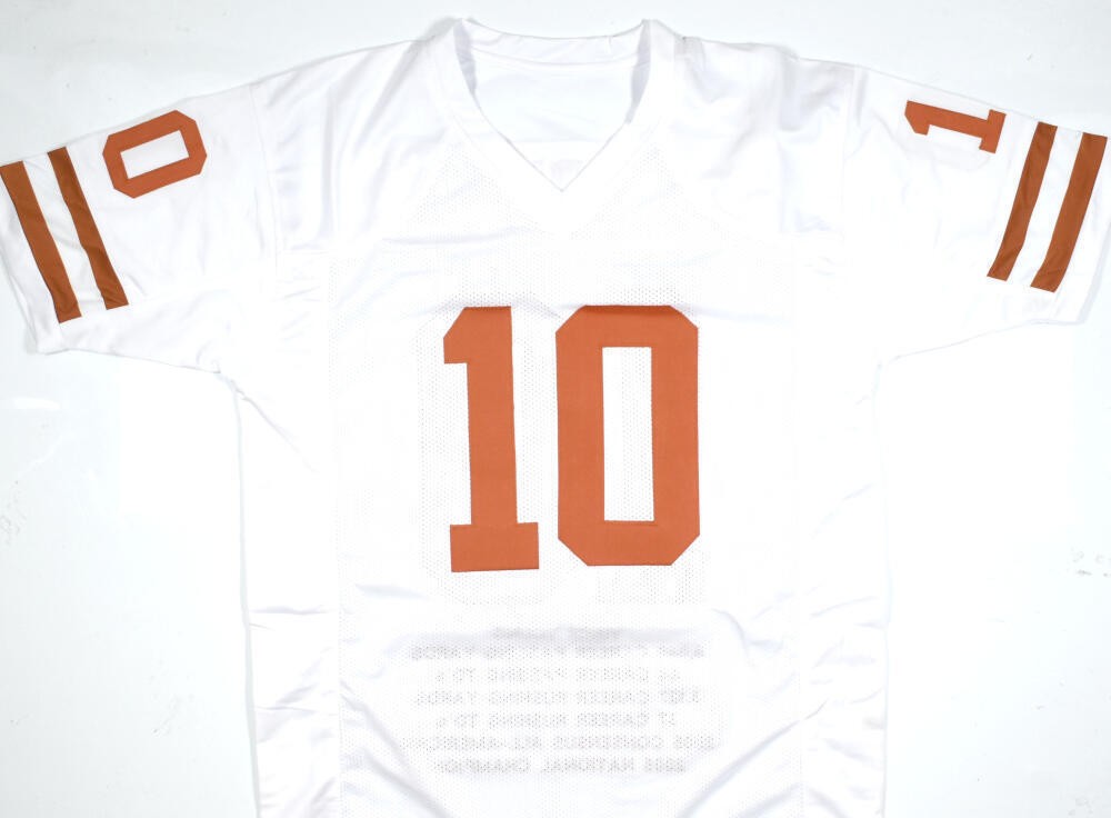Vince Young Signed White Custom College Style Jersey