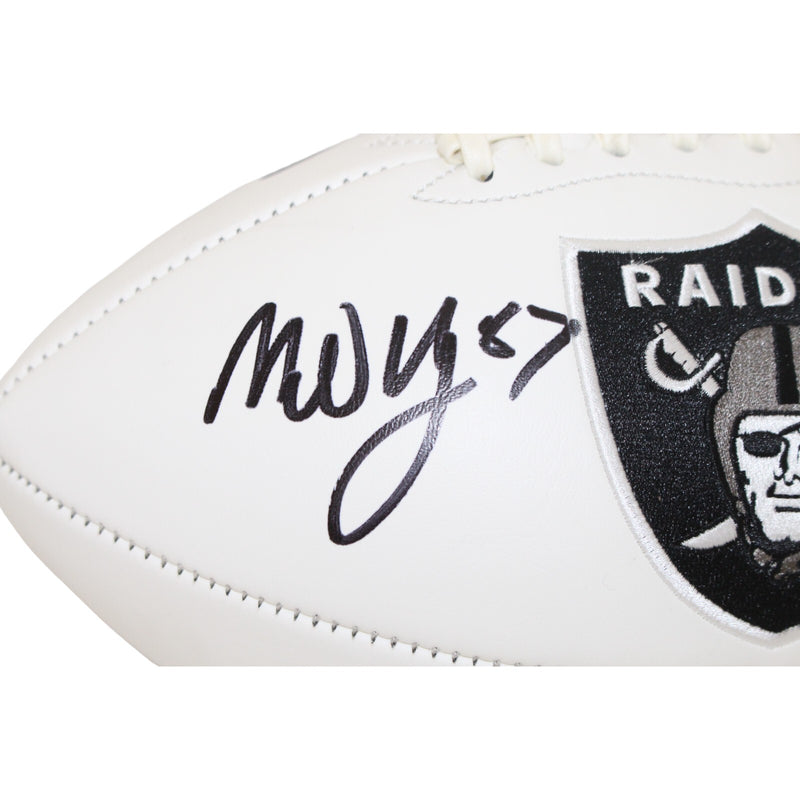 Michael Mayer Signed Las Vegas Raiders White Logo Football