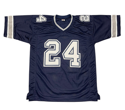 Larry Brown Signed Dallas Cowboys Custom Jersey (SB XXX MVP) - Beckett COA