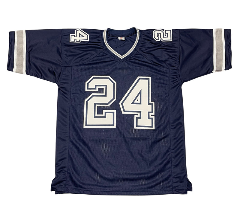 Larry Brown Signed Dallas Cowboys Custom Jersey (SB XXX MVP) - Beckett COA