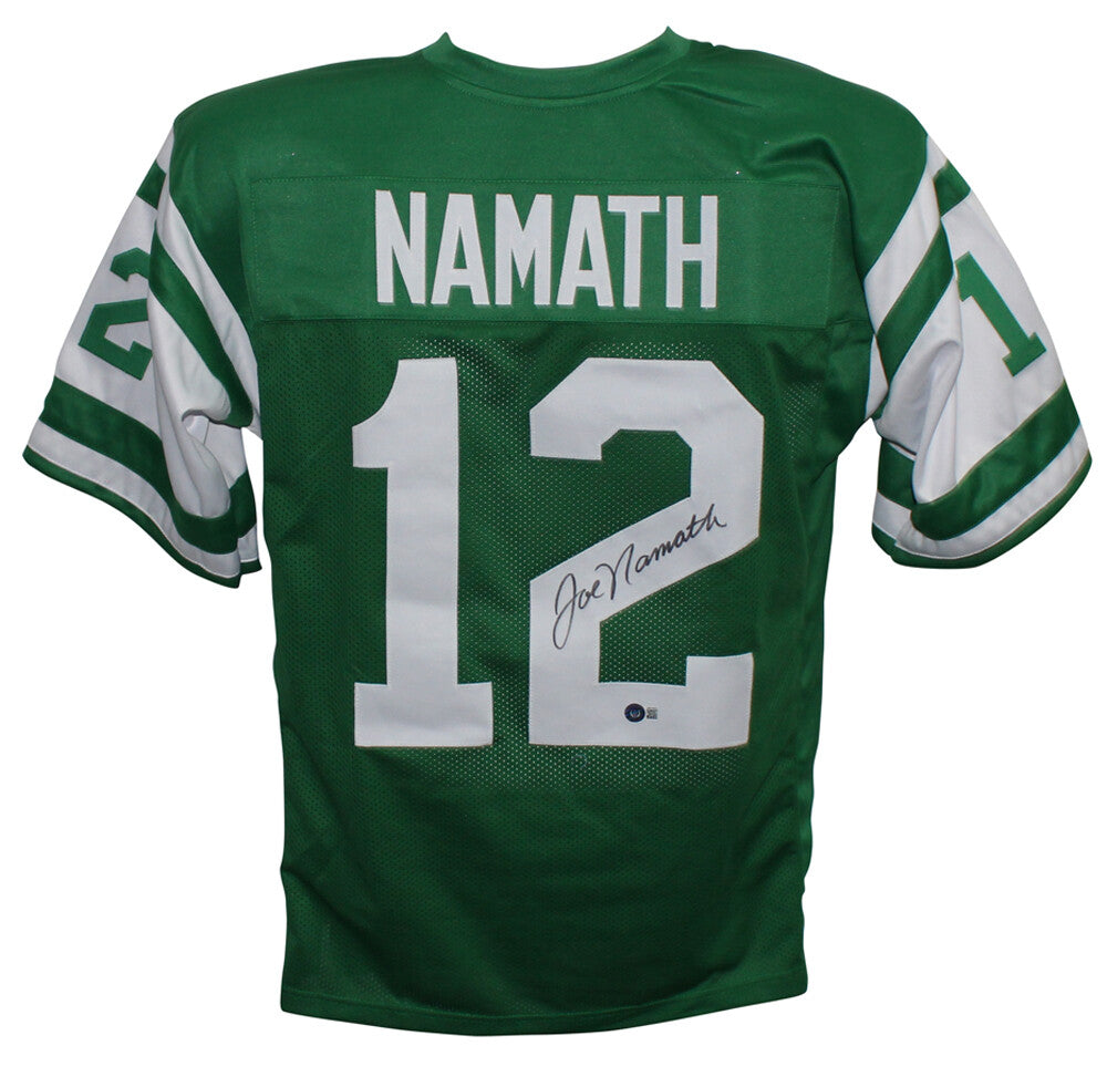 Joe Namath Autographed Pro Style Green Football Jersey
