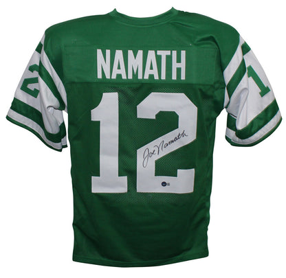 Joe Namath Autographed Pro Style Green Football Jersey
