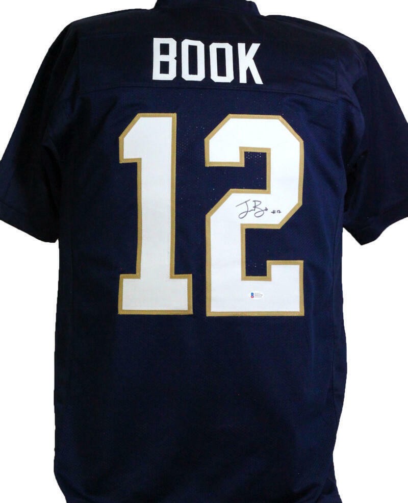 Ian Book Autographed Notre Dame Fighting Irish Custom Blue Jersey