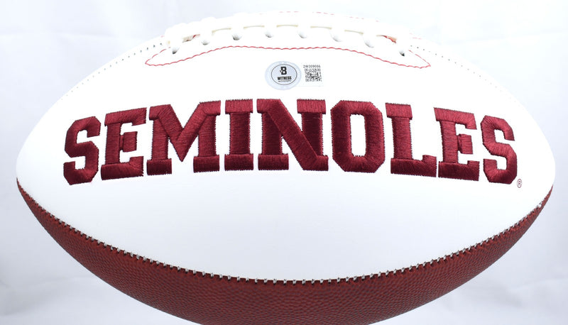 Derrick Brooks Signed Florida State Seminoles Logo Football