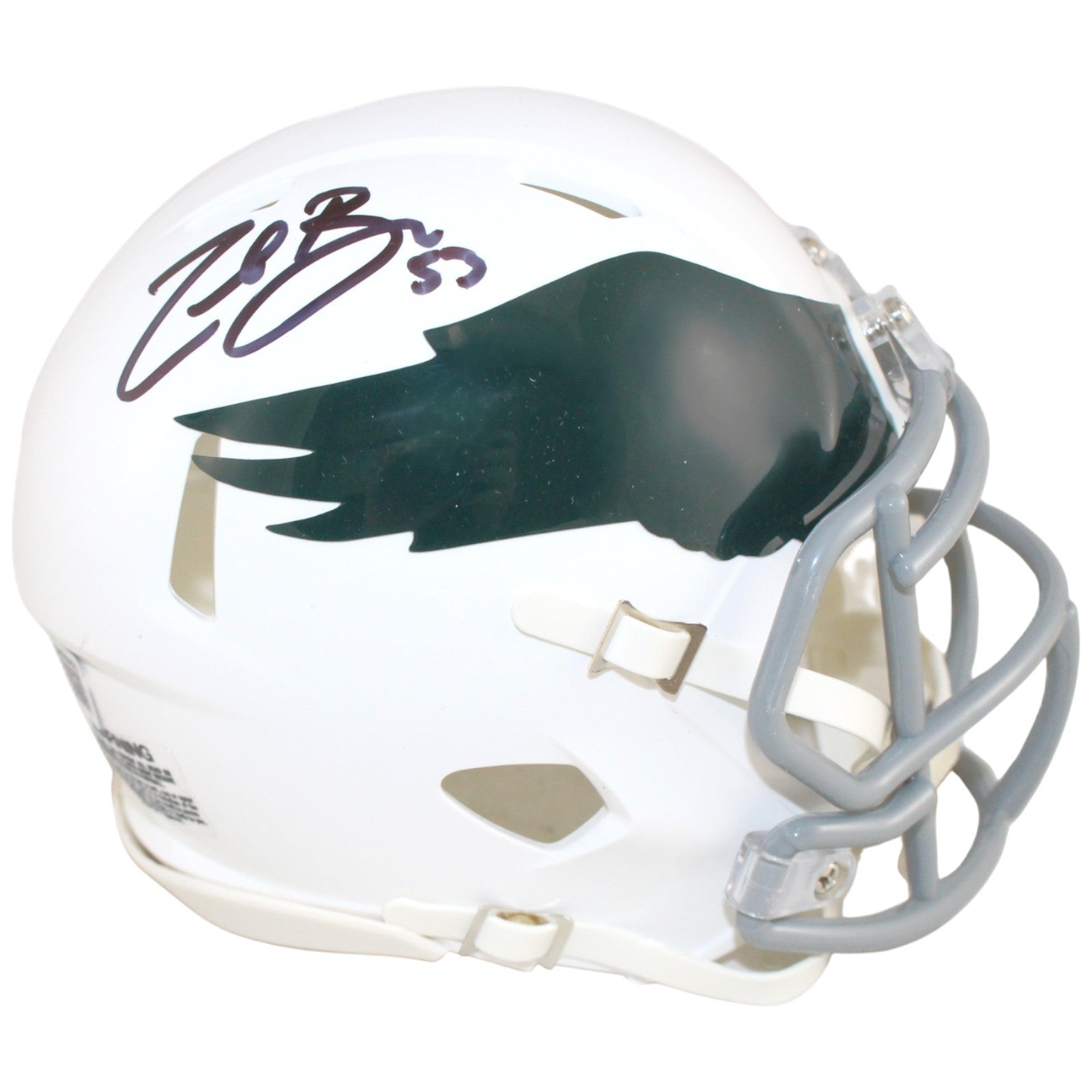 Zack Baun Autographed Philadelphia Eagles Throwback Mini Helmet ...