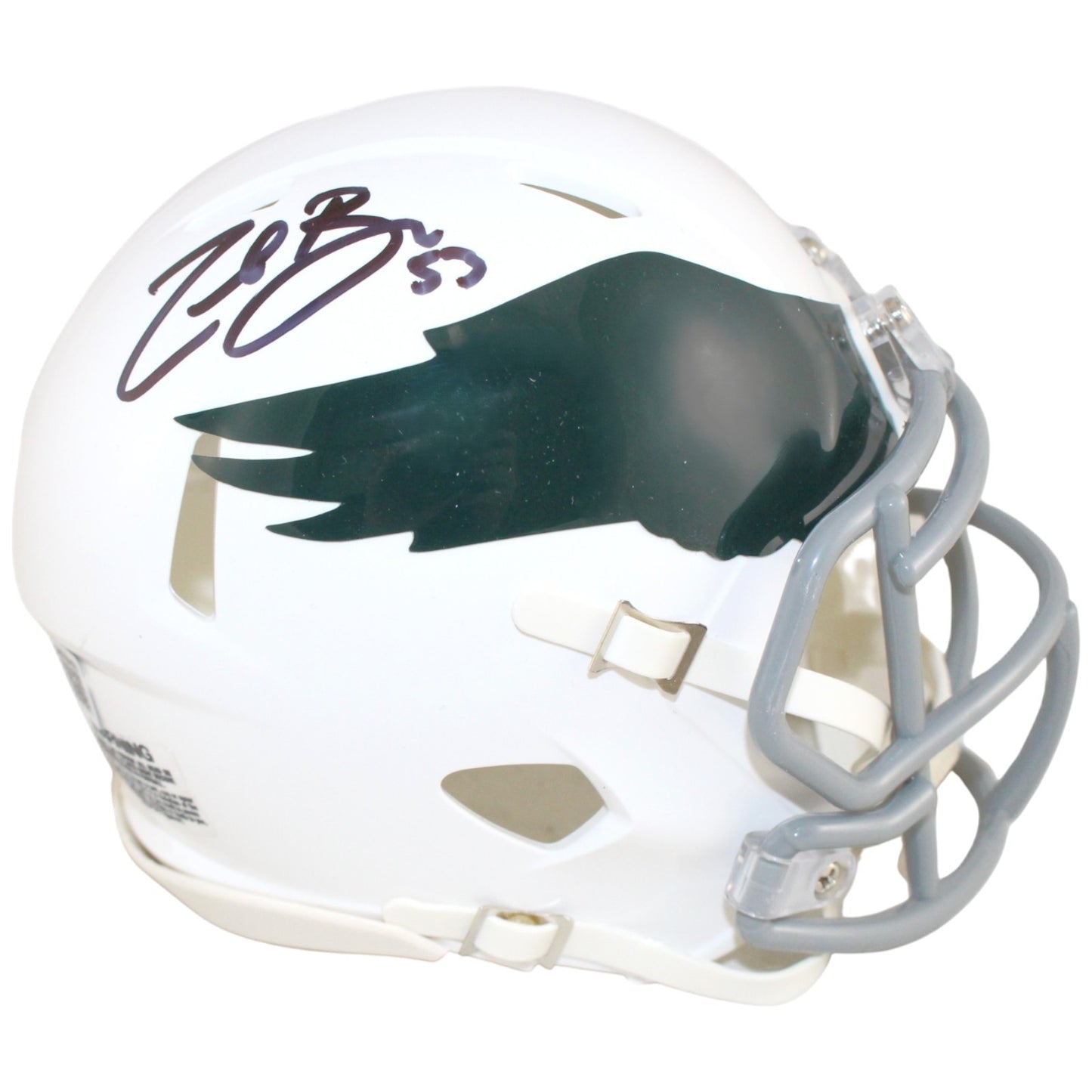 Zack Baun Autographed Philadelphia Eagles Throwback Mini Helmet