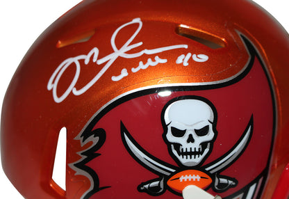 Mike Alstott Tampa Bay Buccaneers Flash Alternate Mini Helmet Autographed