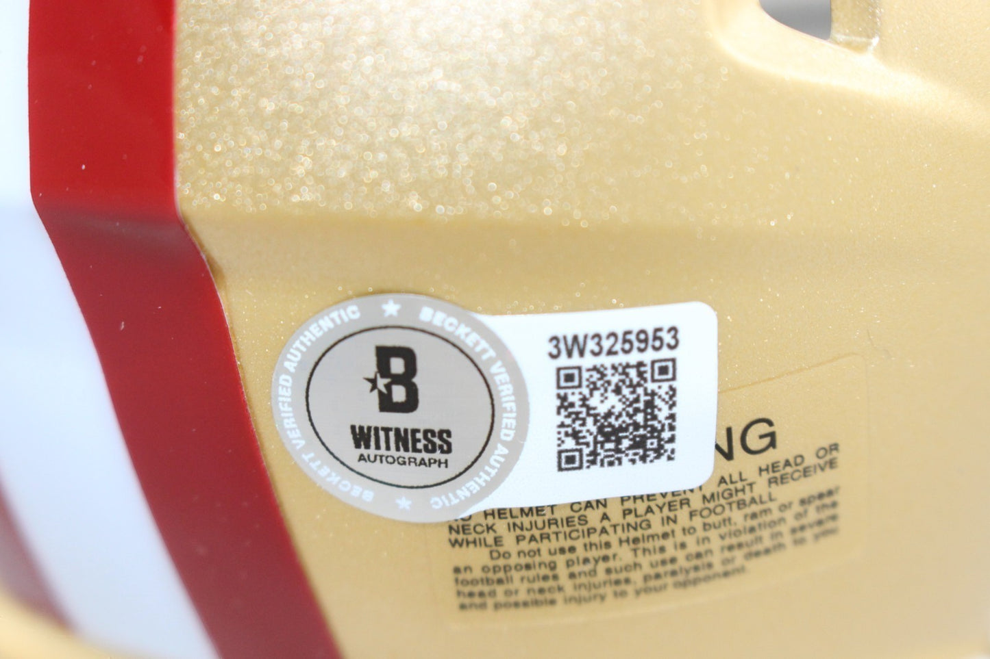 Upton Stout San Francisco 49ers Autographed Mini Helmet