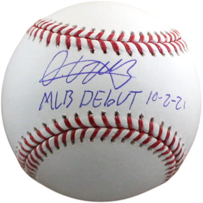 Oneil Cruz Autographed Pittsburgh Pirates MLB Baseball - MLB Debut Inscription