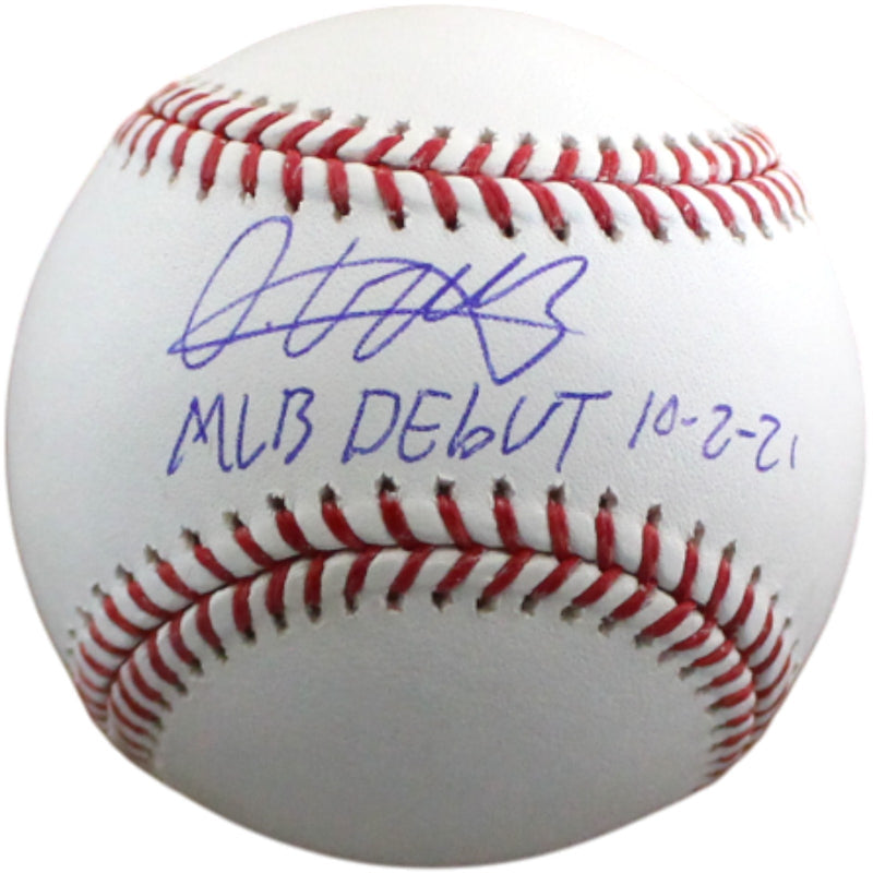 Oneil Cruz Autographed Pittsburgh Pirates MLB Baseball - MLB Debut Inscription