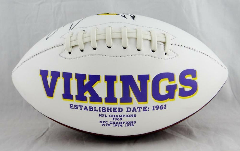 Case Keenum Autographed Minnesota Vikings Logo Football