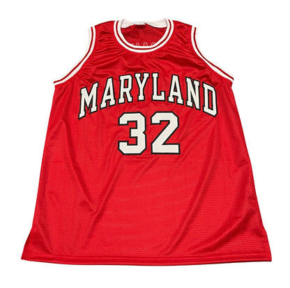 Joe Smith Signed Maryland Custom Basketball Jersey with 2 Inscriptions BAS