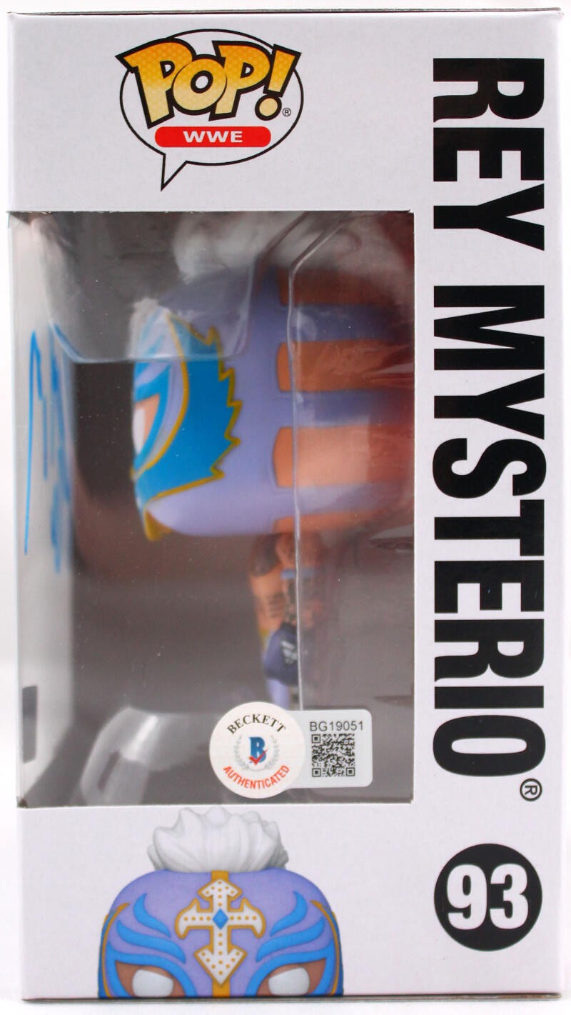 Rey Mysterio Signed Funko Pop Figurine #93 - Blue