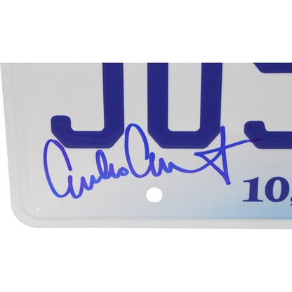 Emilio Estevez Autographed The Mighty Ducks License Plate (Bombay Inscription)