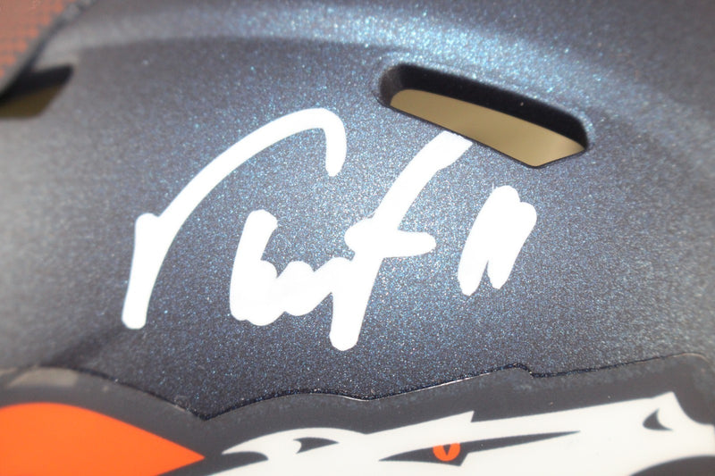 Troy Franklin Denver Broncos Autographed Mini Helmet