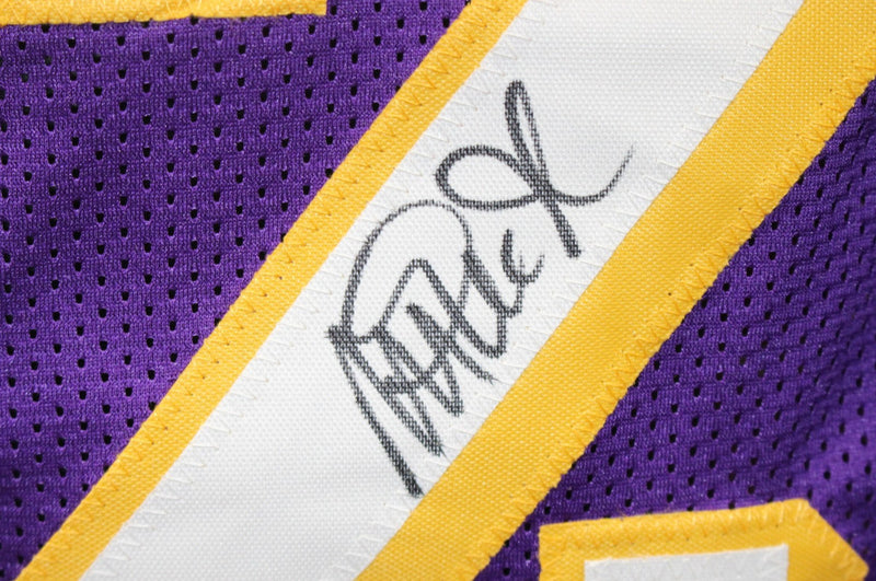 Magic Johnson Autographed Pro Style Purple Jersey (Beckett Witnessed)