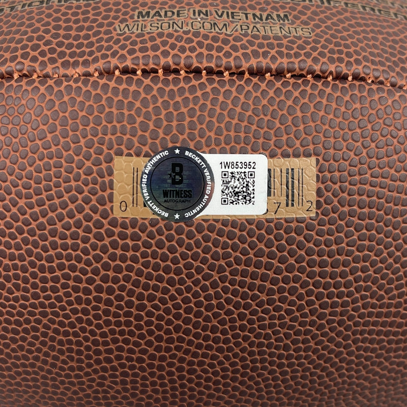 Justin Tucker & Brandon Aubrey Dual Signed Wilson Football Beckett BAS COA
