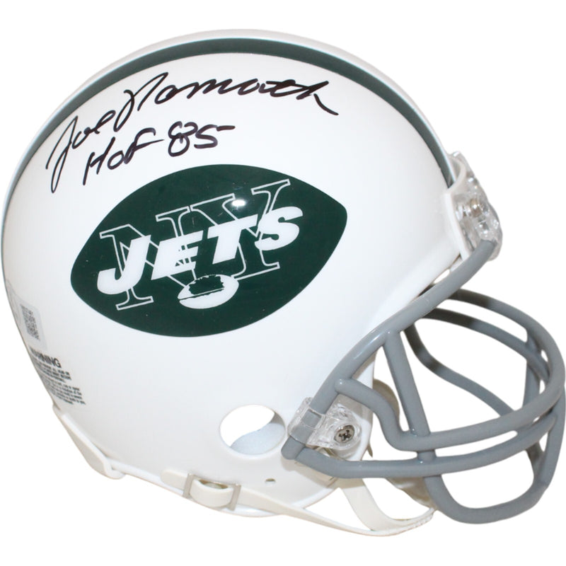 Joe Namath Autographed New York Jets 1965-1977 Throwback VSR4 Mini Helmet