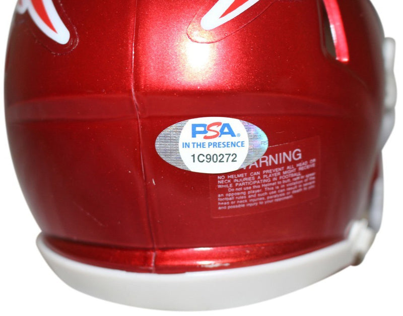 Curtis Martin Autographed New England Patriots Flash Mini Helmet PSA