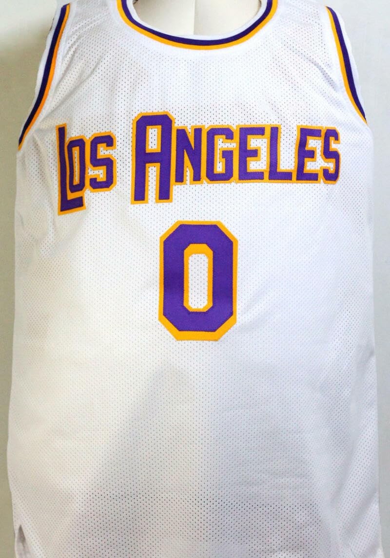 Kyle Kuzma Autographed White and Purple Custom Basketball Jersey